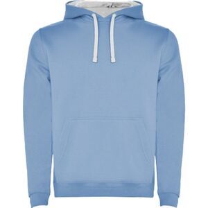 Roly Mens Urban Hoodie / Sky Blue/White